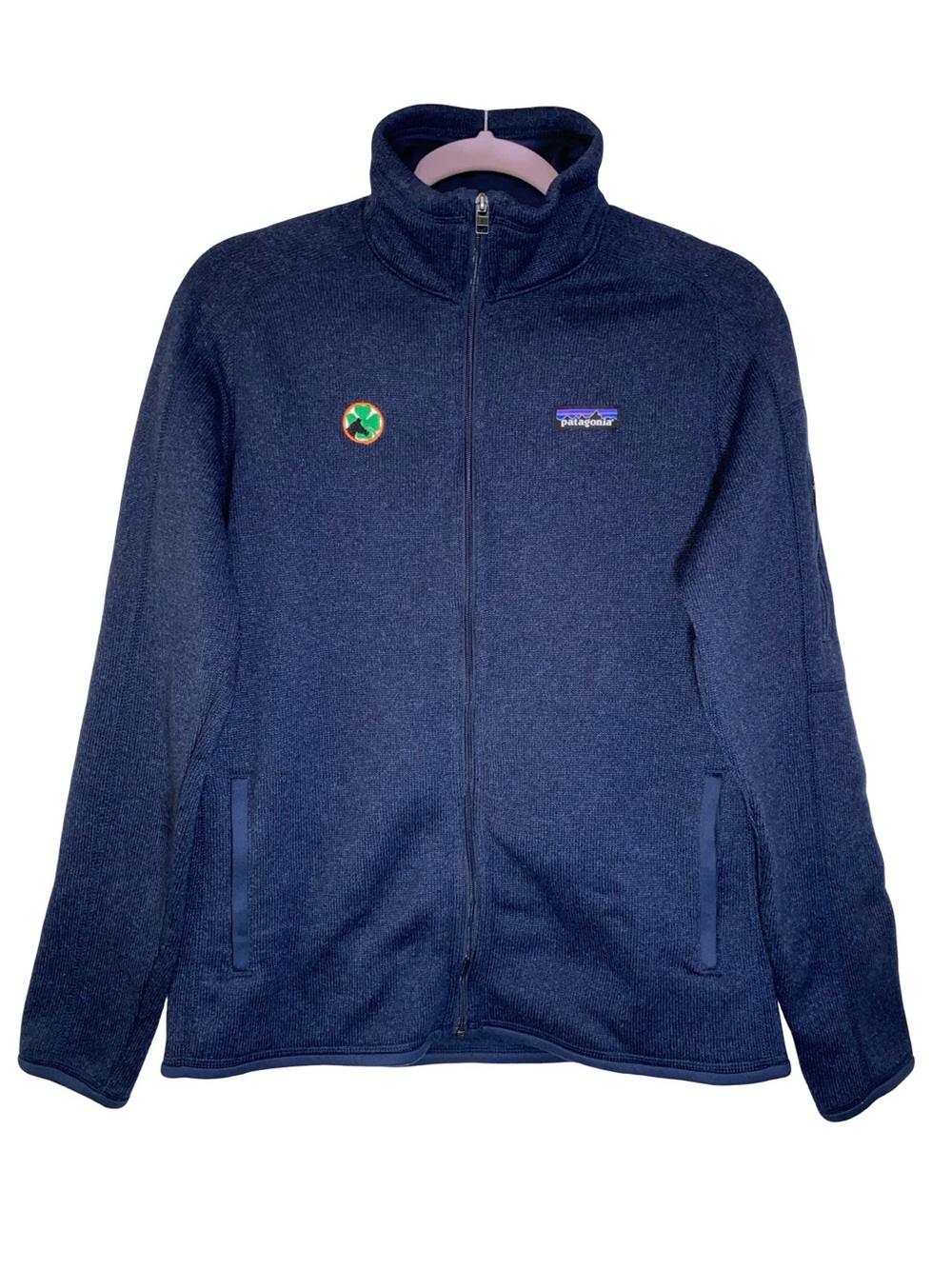 Patagonia Better Sweater Full Zip Jacket Womens M Blue Fleece Knit Equestrian